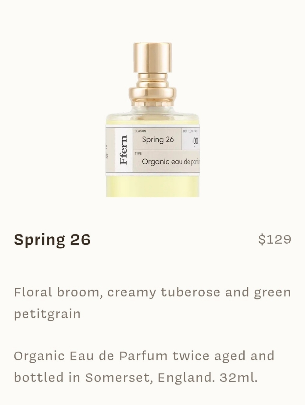 Ffern Spring 2026 Perfume